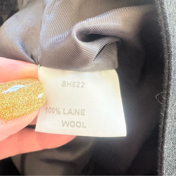 Georges Rech 100% Wool Flare Skirt Gray Pleated A Line Size 38 6 8 M - Picture 5 of 9